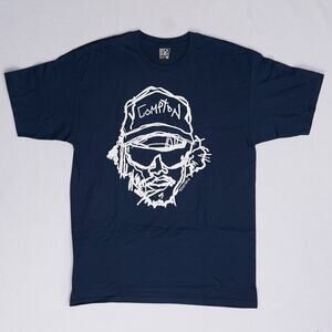 Rocksmith Eazy-E Compton Tee Mens L Navy NWA Hip Hop Rap Graphic NWOT USA